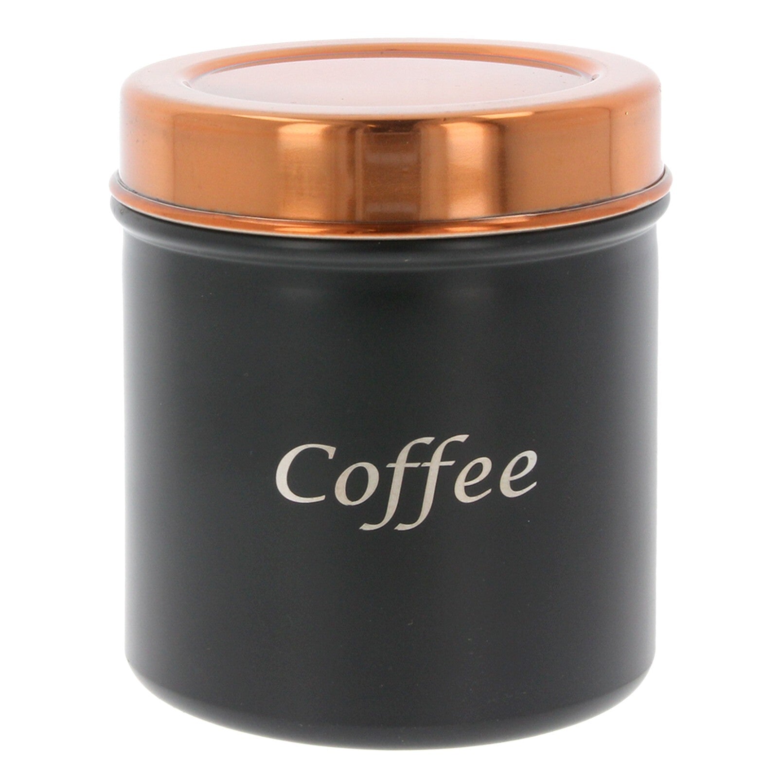 Tea Coffee Sugar Canisters Black Copper Set of 3 Kitchen Storage Jars Pots Metal