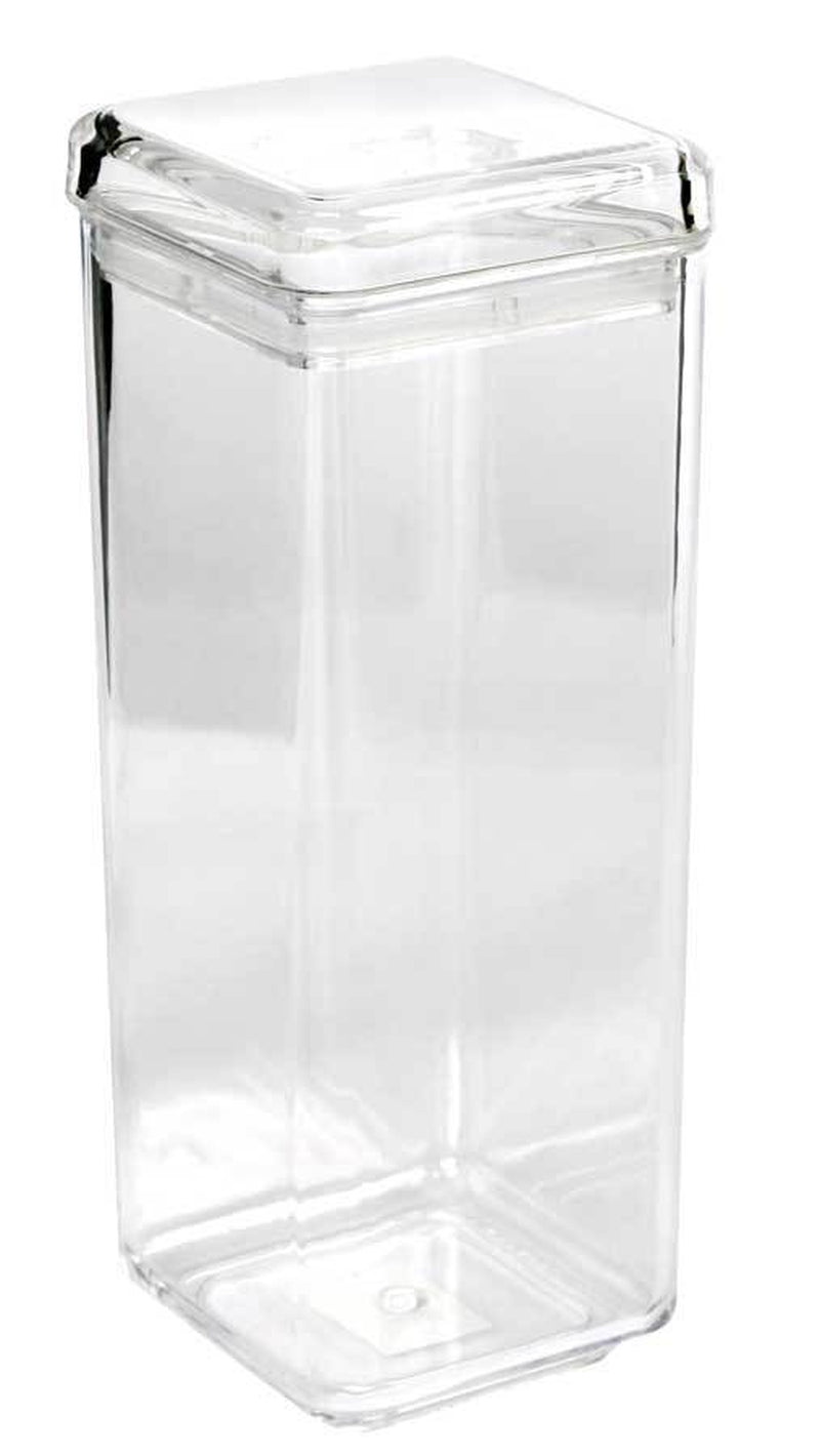 Plastic Square Jar Sealed Lid Food Safe Preserve Jars Chutney Storage - 4 Sizes