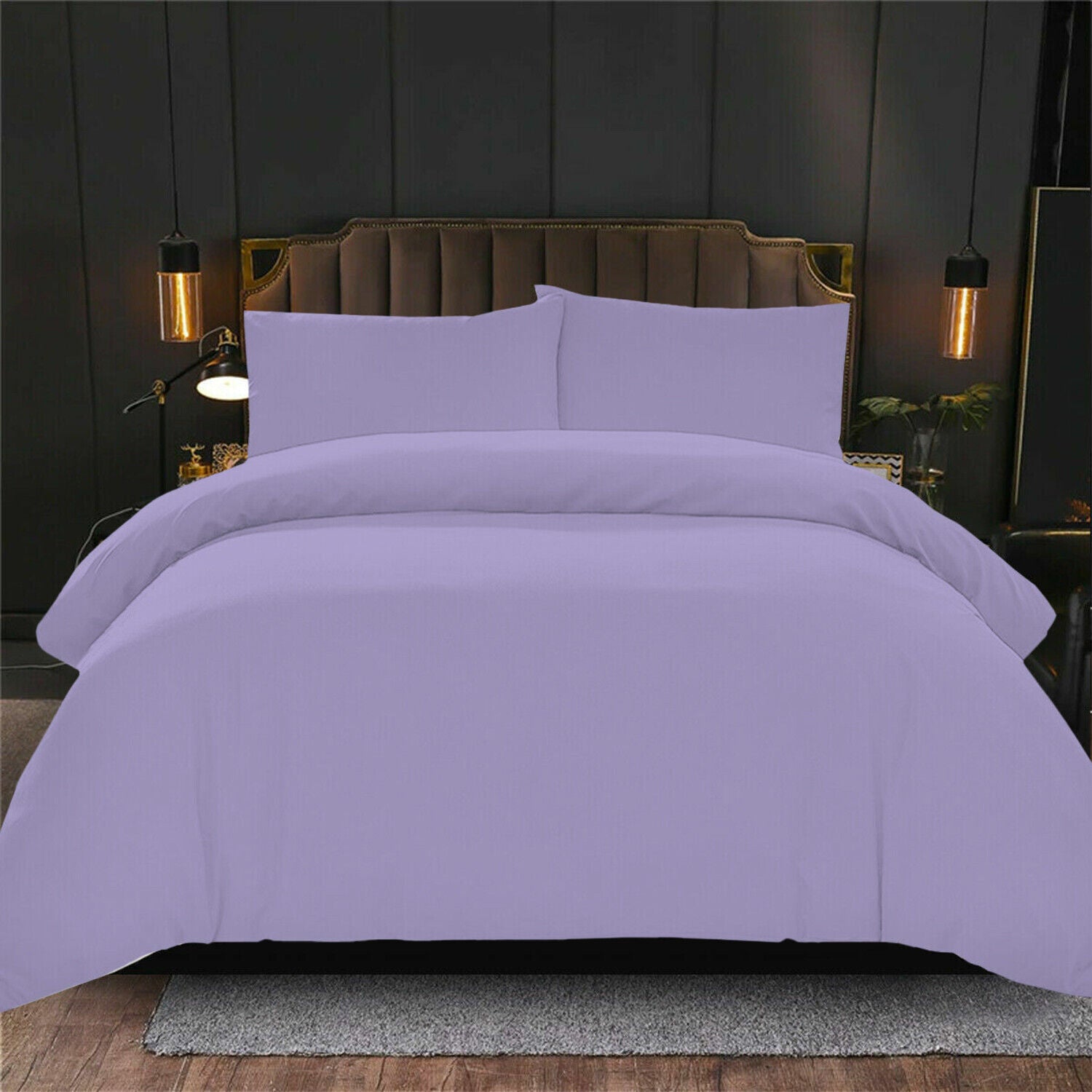 Egyptian Cotton Duvet Cover Bedding Set with Pillowcase Single Double King Size