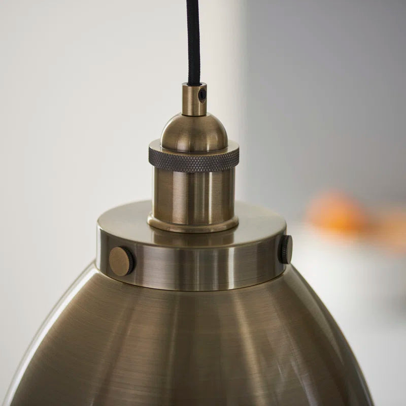 Howze 1 - Light Antique Brass Dome Pendant