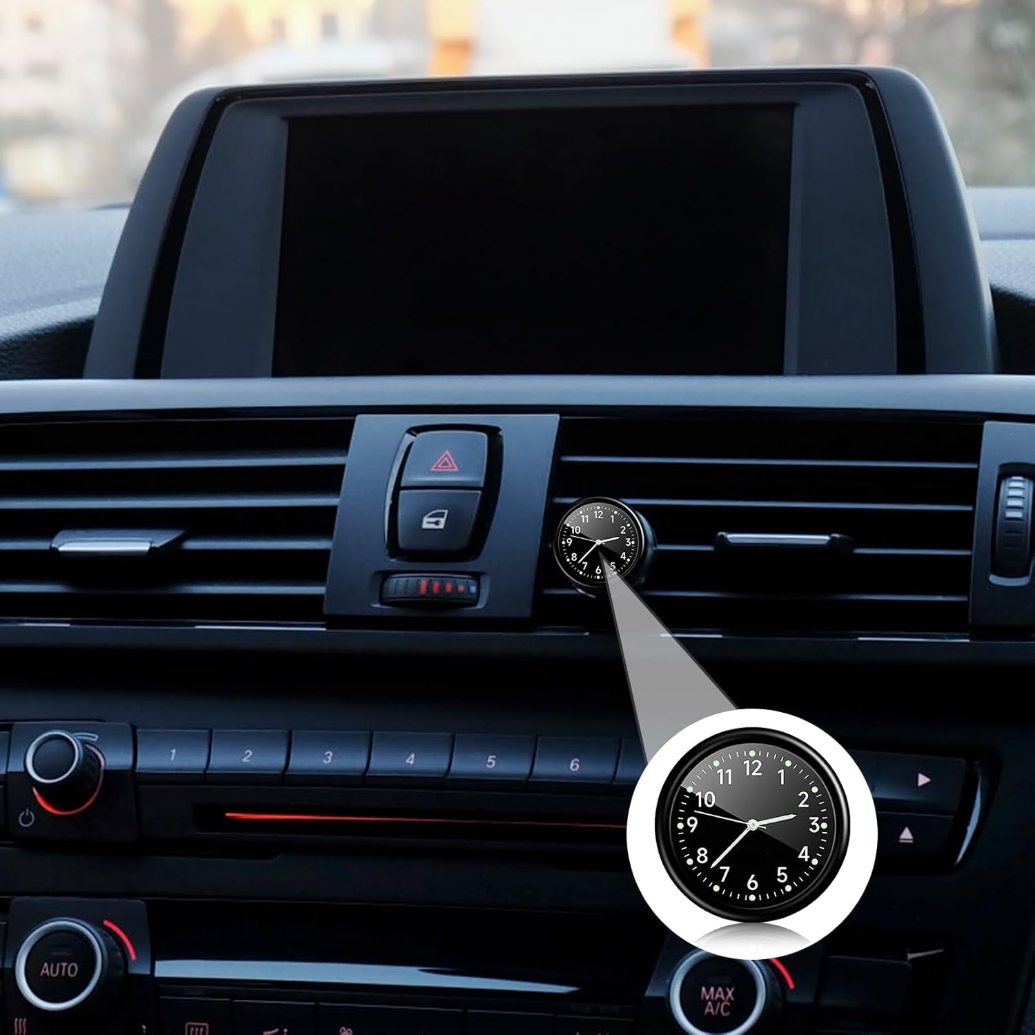 Car Clock for Dashboard,Mini Digital Luminous Car Vent Clocks,Small Stick-On Quartz Clocks for Cars Easy to Read Time,Car Dashboard Clocks Watch for Automotive Boat Bike Home Office Decoration
