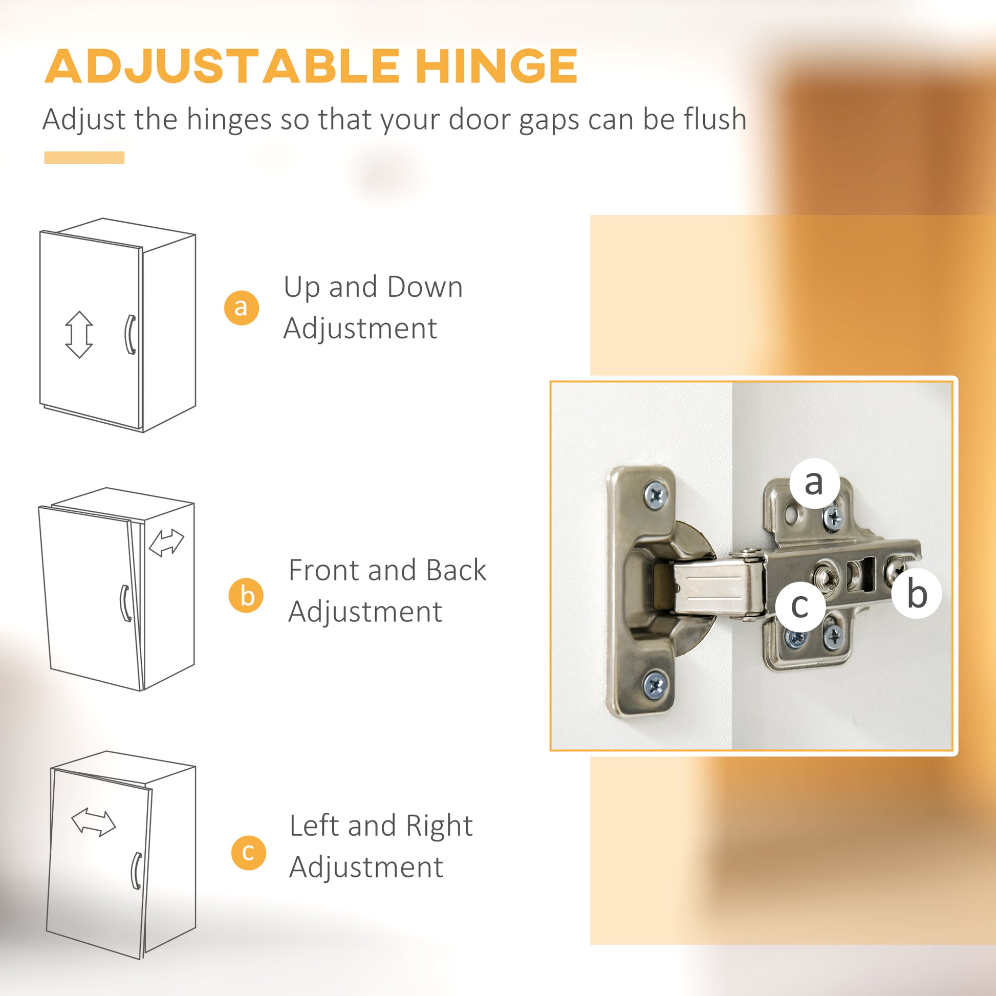 Modern Kitchen Cupboard with Storage Cabinets, 3 Drawers for Living Room
