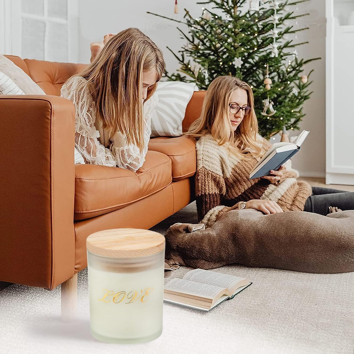 Candles,Vanilla+Gardenia,Scented Jar Candle-Aromatherapy Scented Candles,Long Lasting Soy Wax Candle,Candles for Home Scented,Essential Oils Candles,Body Relax&Stress Relief Candles