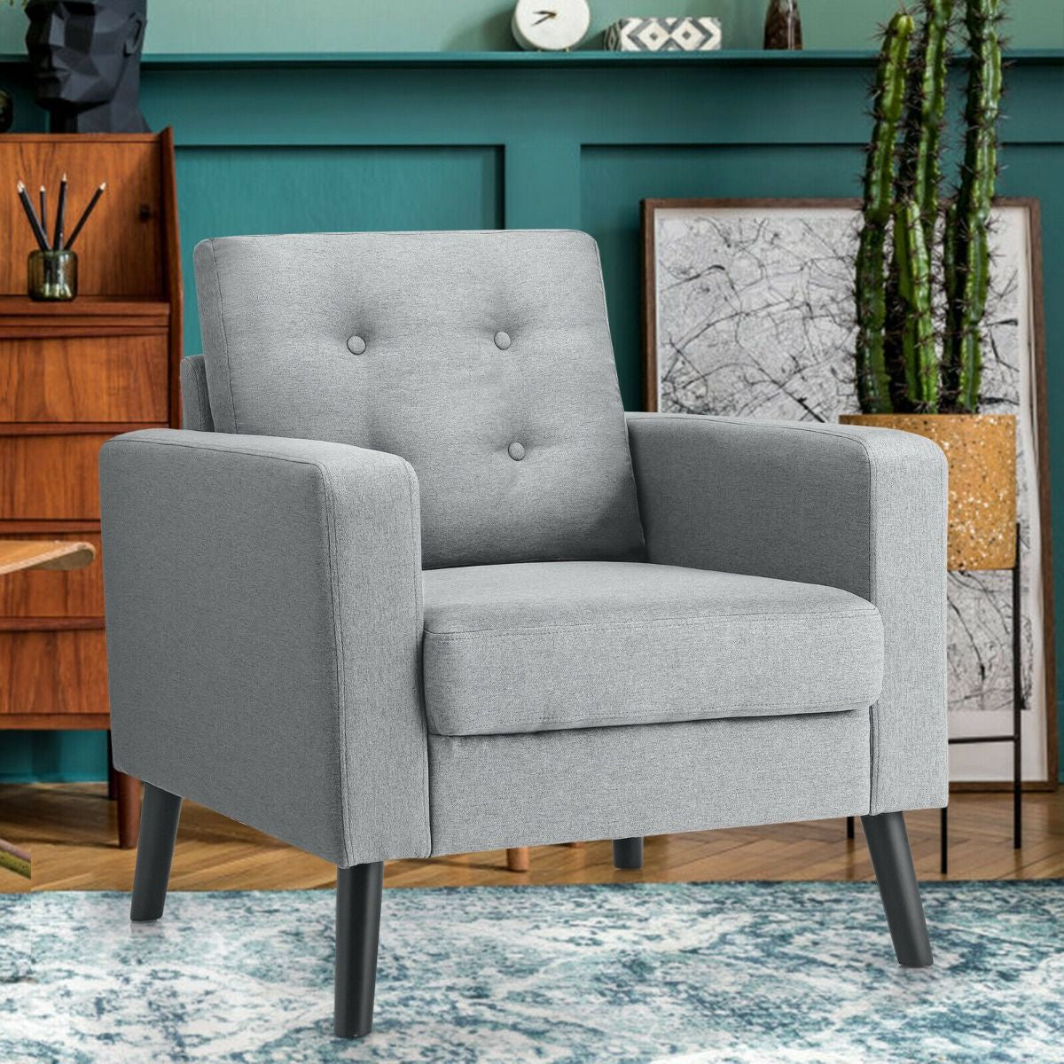Modern Upholstered Accent Sofa Chair for Living Room