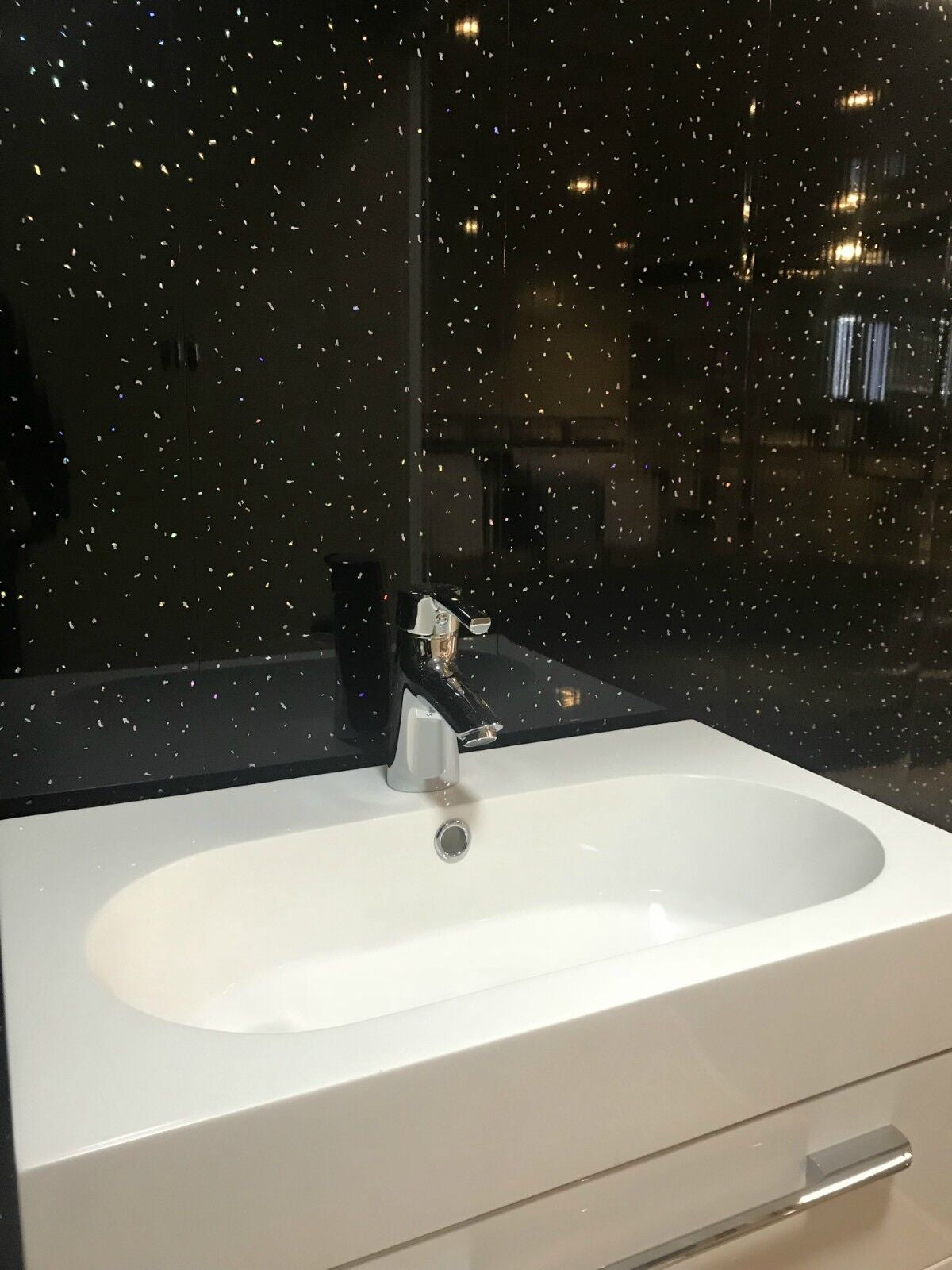 10 White Black Grey Sparkle & Marble Shower Wall Panels PVC Bathroom Cladding