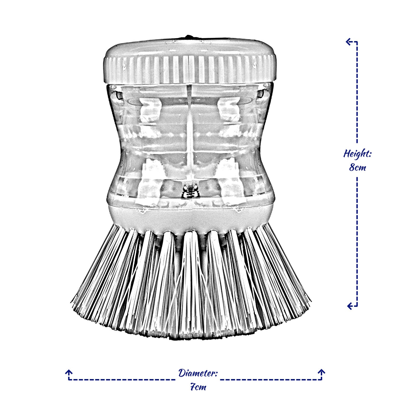 2X Kitchen Liquid Soap Dispenser Dish Washing up Brushes Scrubber Cleaning Tools