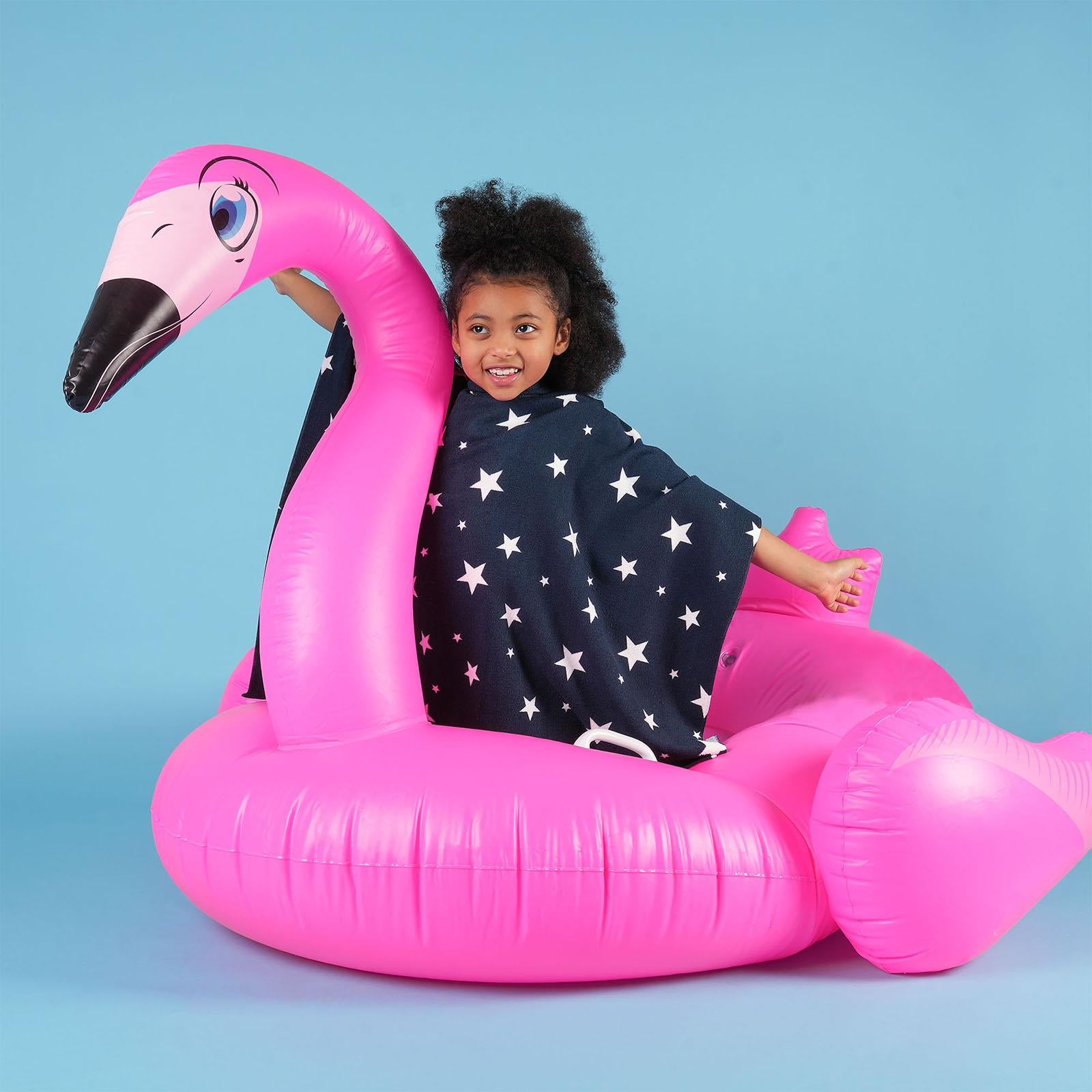 Kids Poncho Beach Towel Hooded Quick Dry Microfibre Holiday Swimming Absorbent