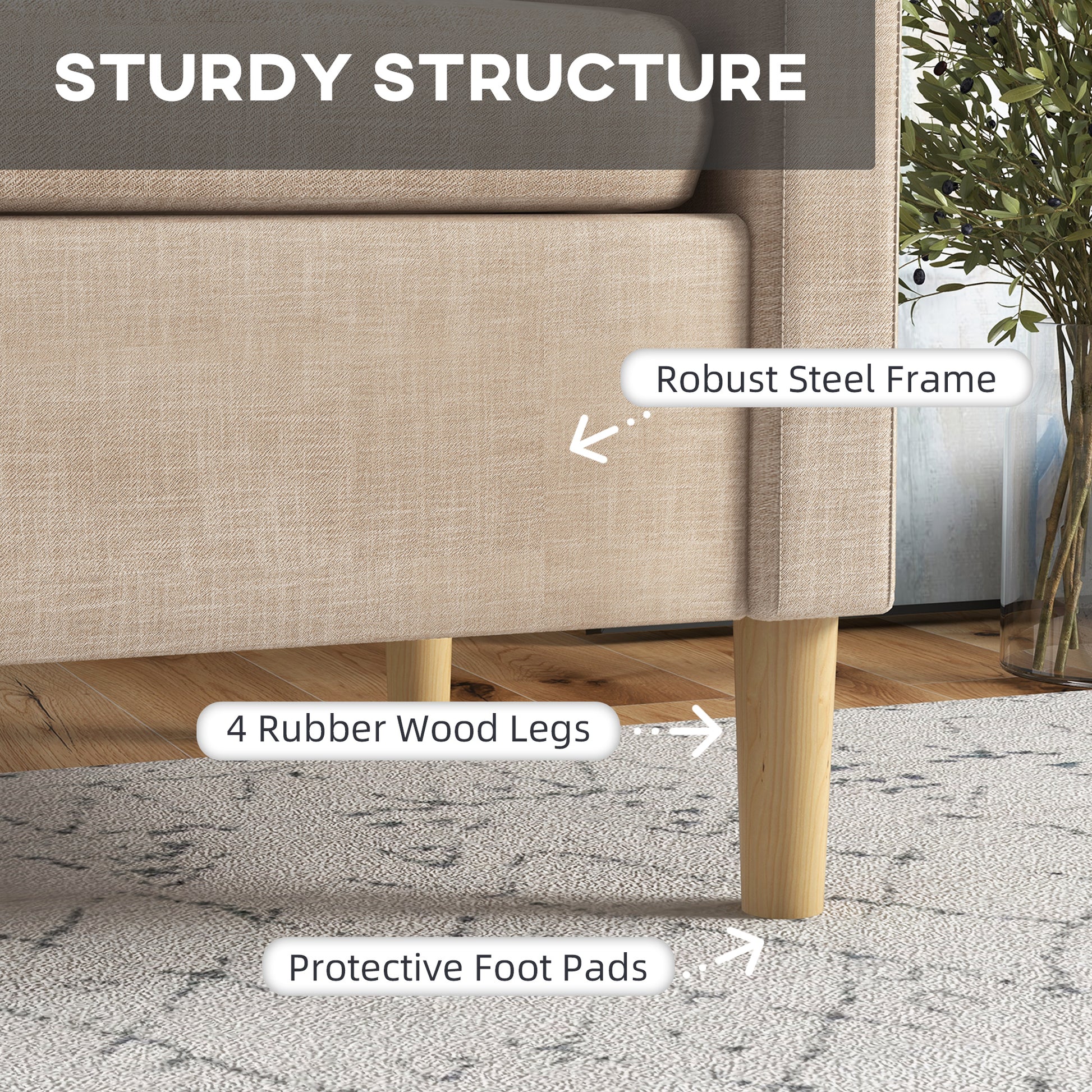 Modern Armchair Fireside Chair Upholstered Accent Chair for Living Room