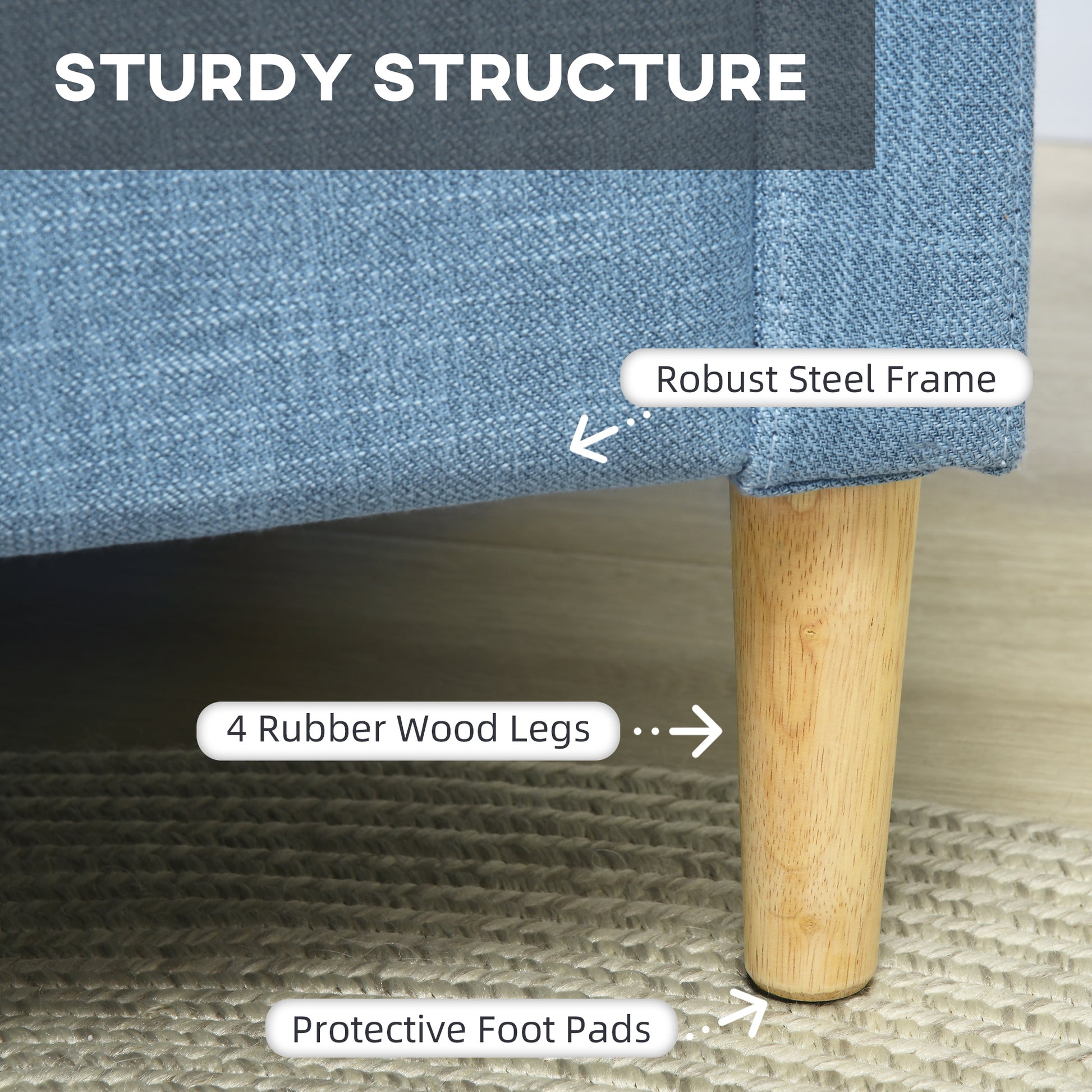 Modern Armchair Fireside Chair Upholstered Accent Chair for Living Room