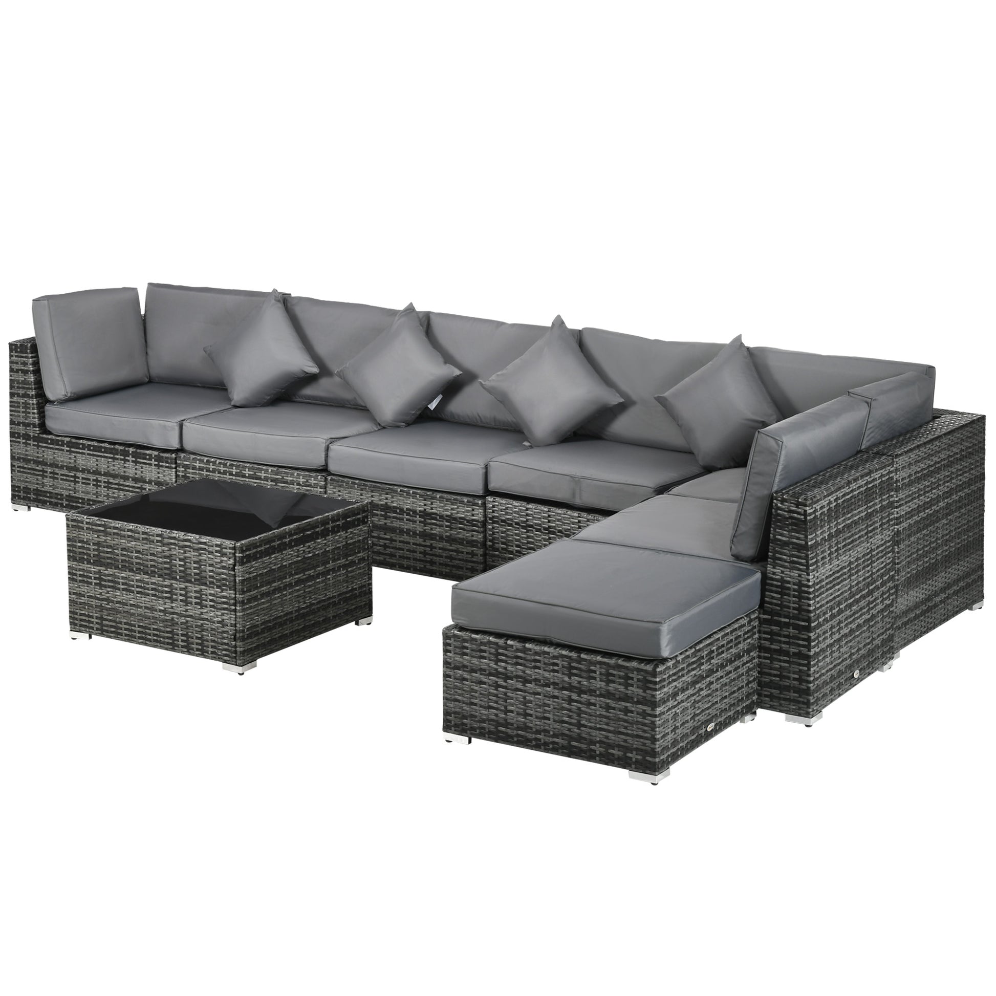 Rattan Outdoor Garden Furniture Patio Corner Sofa Set with Cushions
