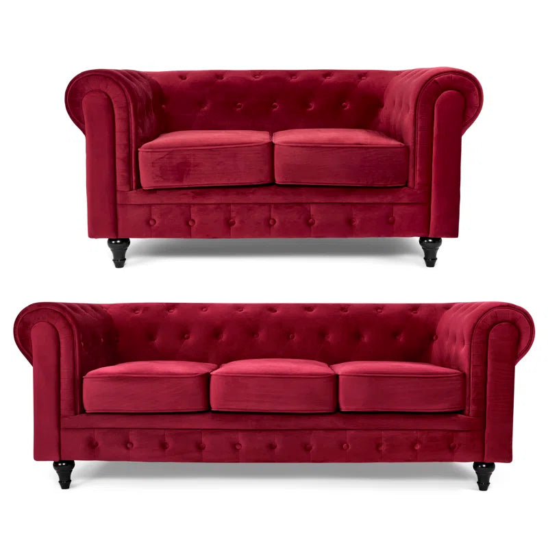 Katherin 2 - Piece Velvet Living Room Set