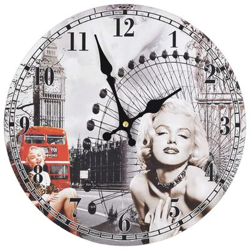 Vintage Wall Clock Colourful 30 Cm