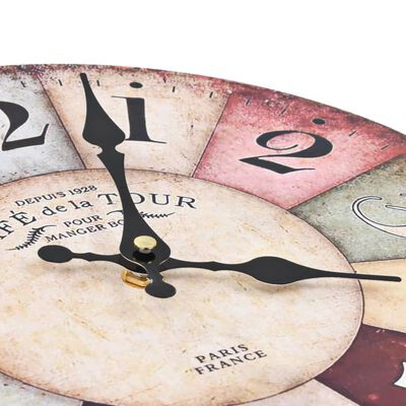Vintage Wall Clock Colourful 30 Cm