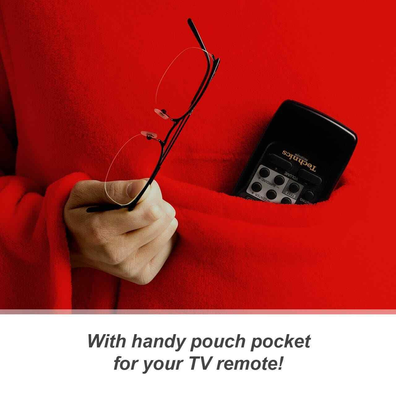 Genuine Snug Rug DELUXE ™ ADULT Cosy Warm SLEEVED Arms Blanket Fleece Official