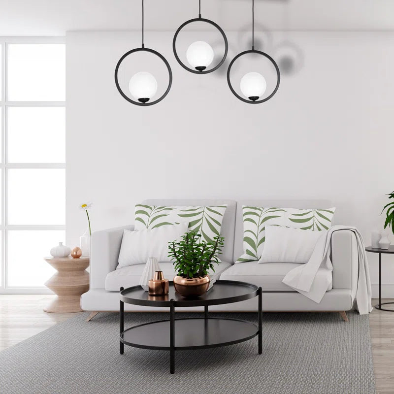 Alvey 3-Light Kitchen Island Globe Pendant