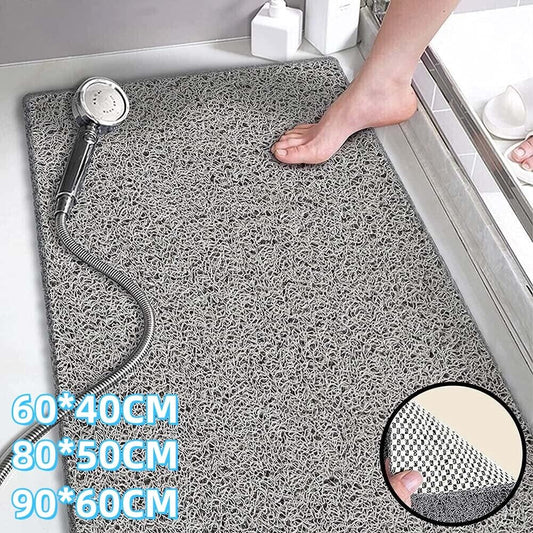 Loofah Shower Mat for inside Shower Non-Slip anti Mould PVC Bath Mat Quick Dry