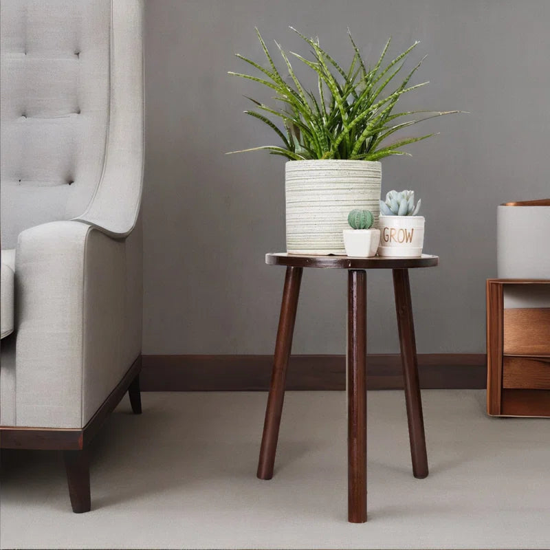 Nalanee Plant Stand 2-Piece Wooden Bamboo Outdoor Furniture Side End Tables Living Room