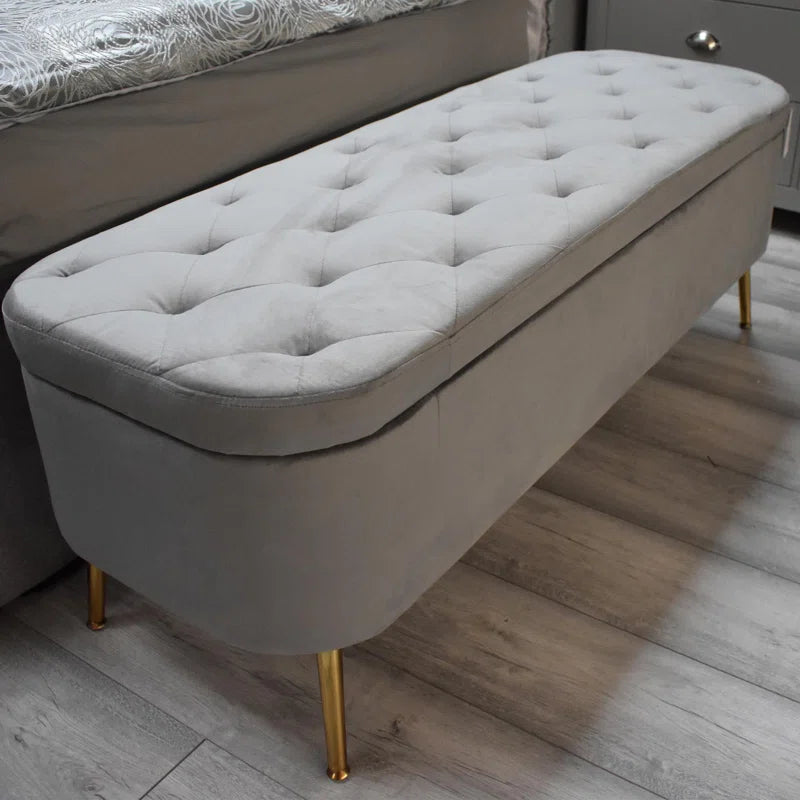Analissa Velvet Upholstered Storage Bench