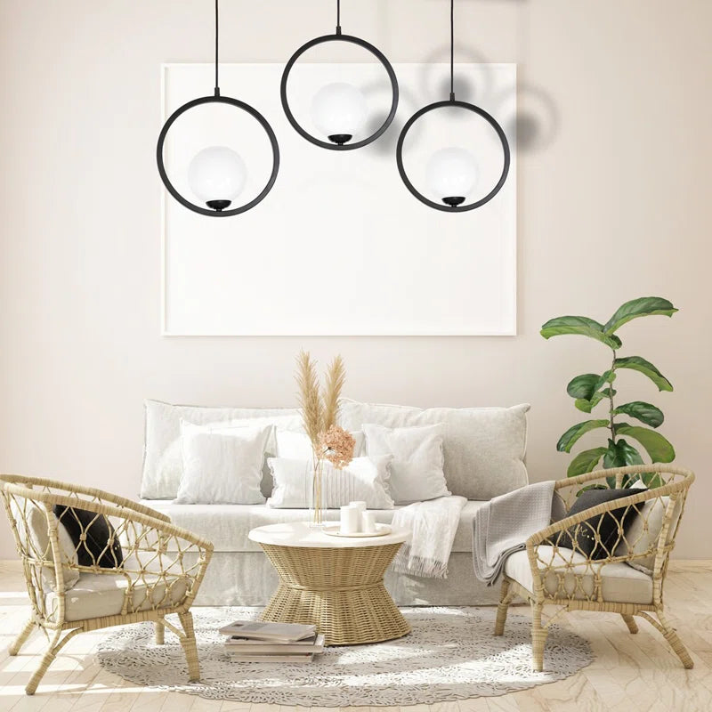 Alvey 3-Light Kitchen Island Globe Pendant