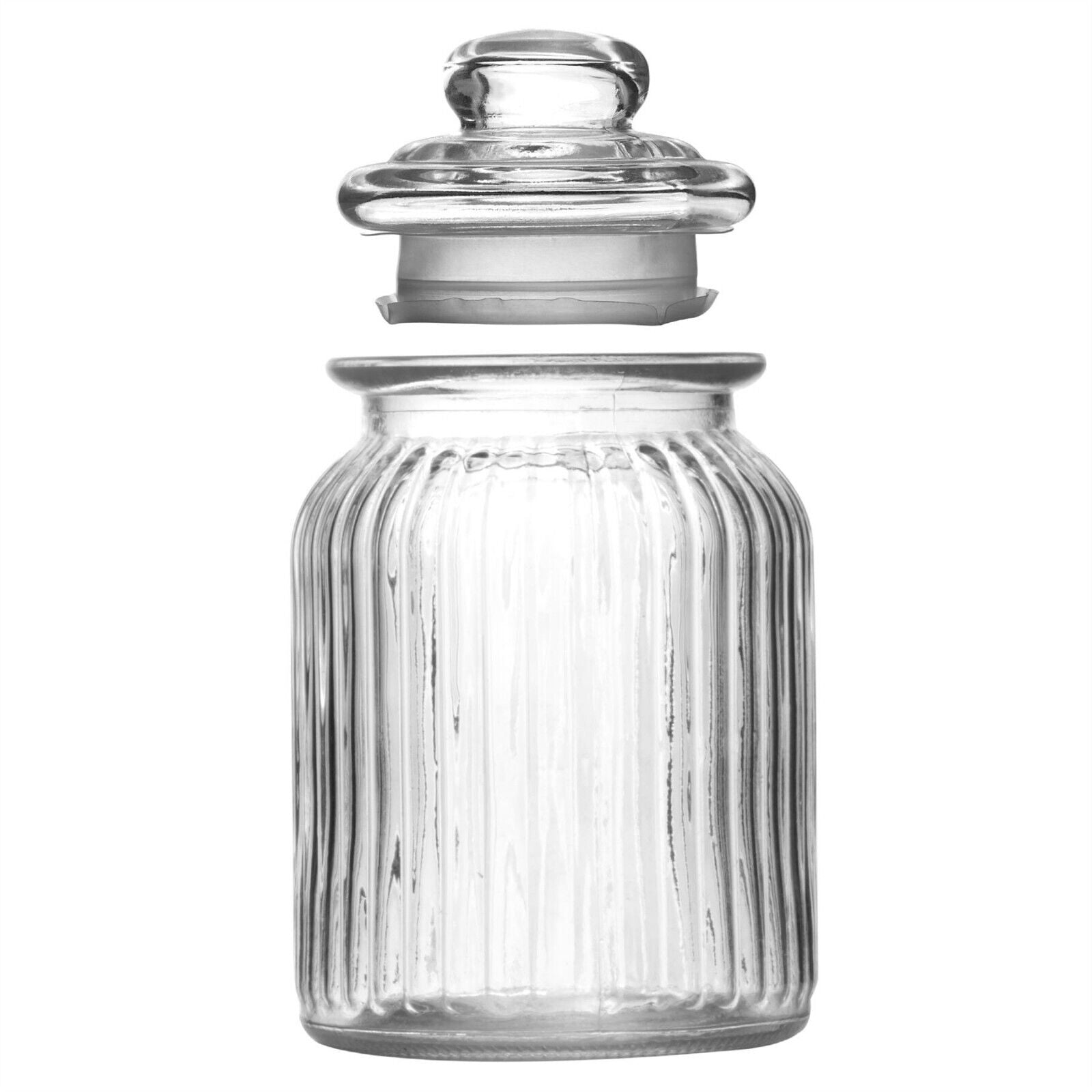Vintage Airtight Glass Jars 990Ml - Set of 3 Traditional Sweet Jar Storage | M&W