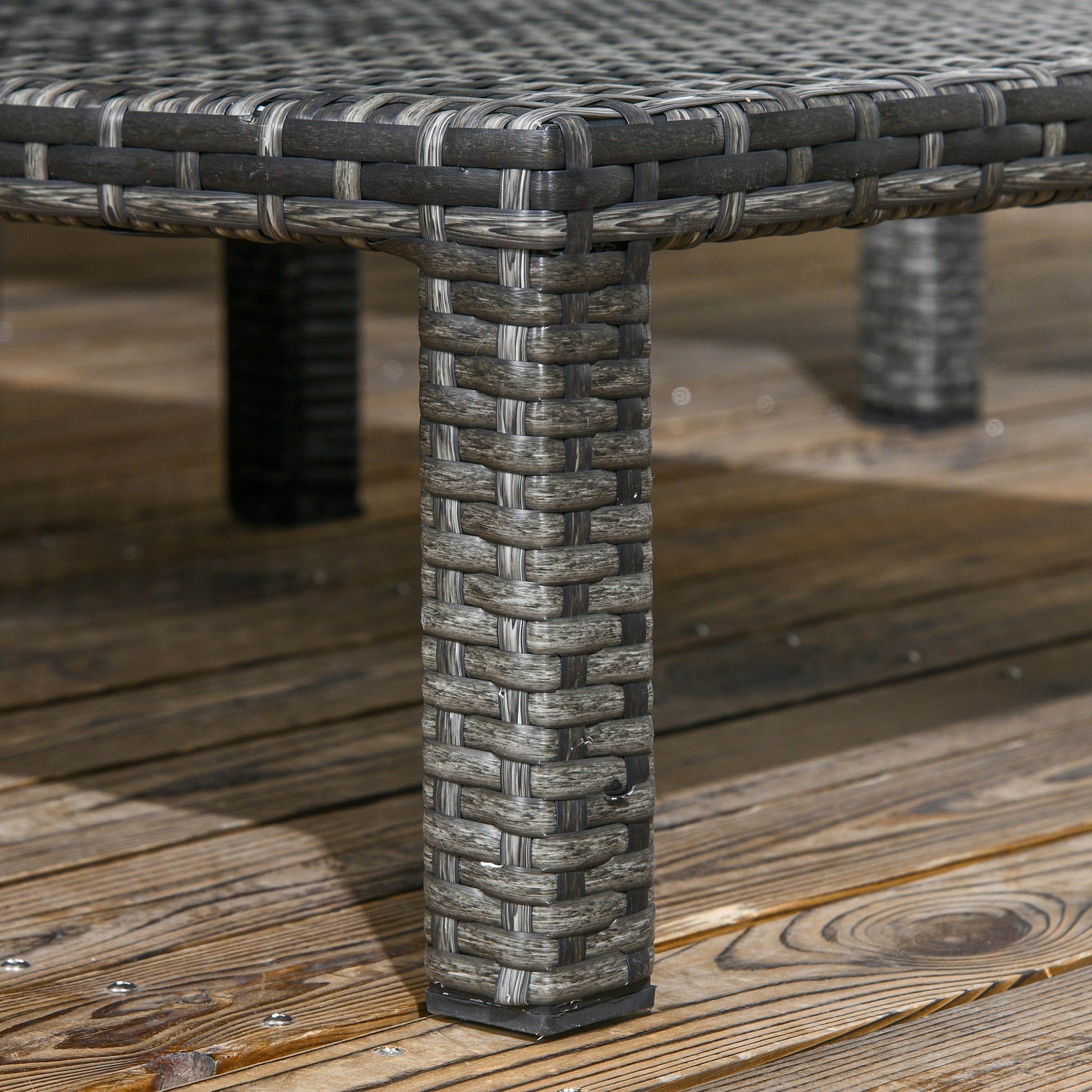 Rattan Sun Loungers Set of 2 W/ 5-Level Adjustable Backrest Headrest