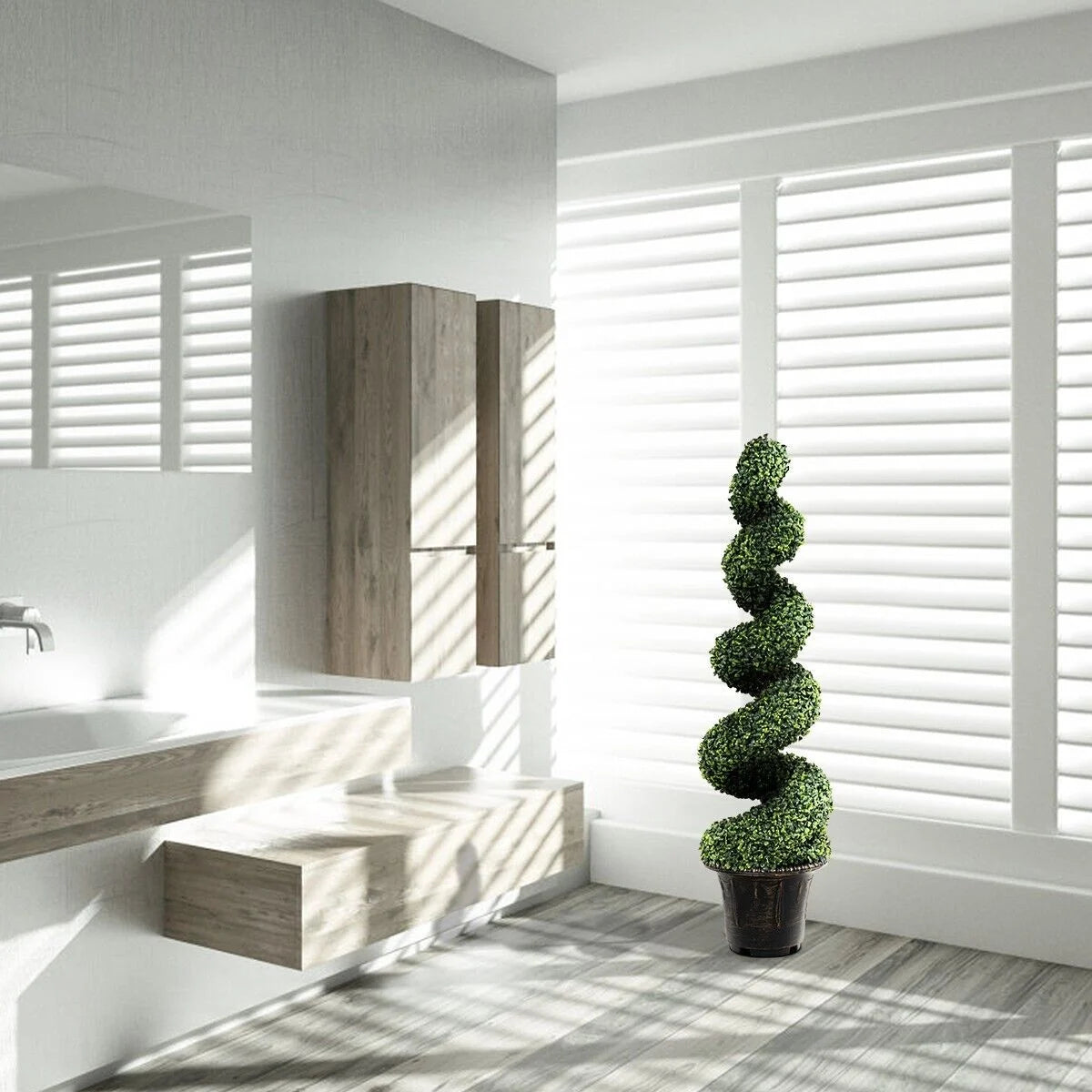 120Cm Artificial Boxwood Spiral Tree