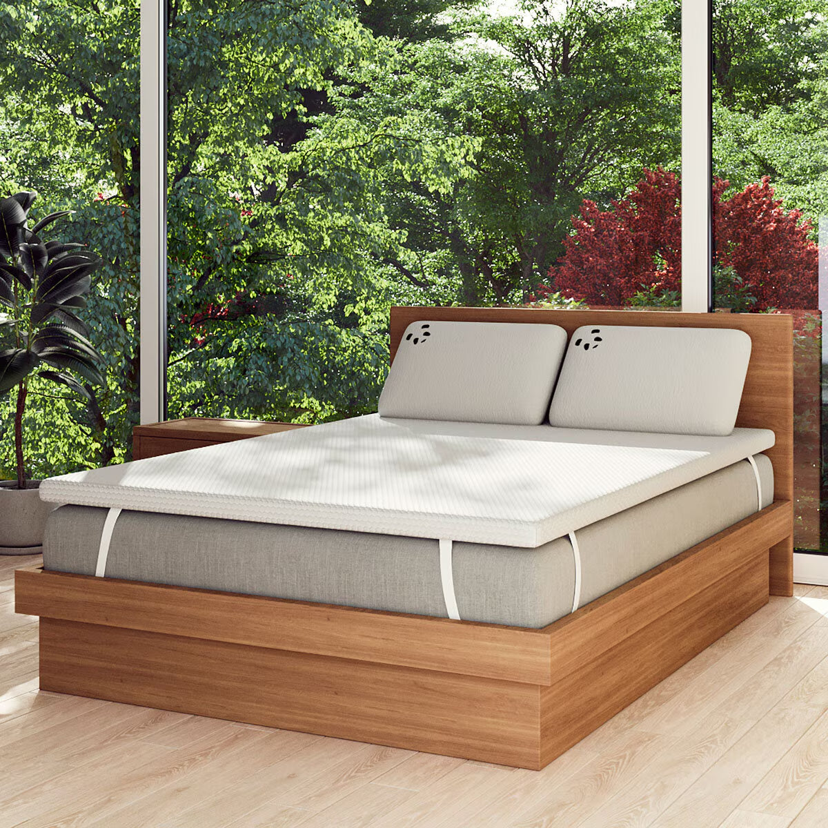 Memory Foam Bamboo Mattress Topper, Super King