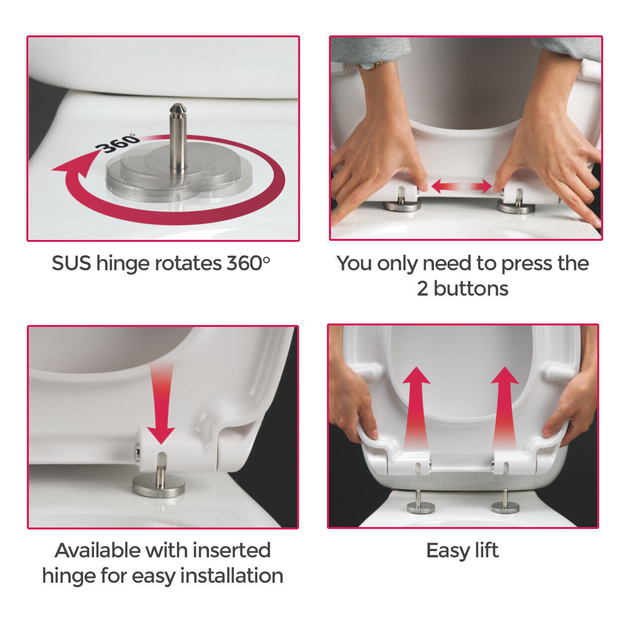 MANIFOLD BACK to WALL MODERN WC TOILET PAN & SOFT CLOSE SEAT + CONCEALED CISTERN
