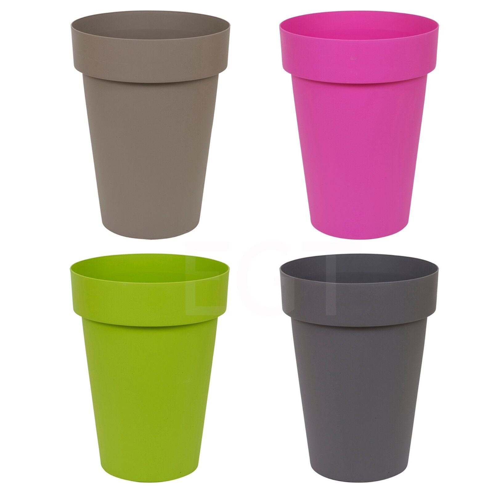 Assorted Large Plastic Plant Flower Pot Garden Holder Planter Herb Bush Ornament