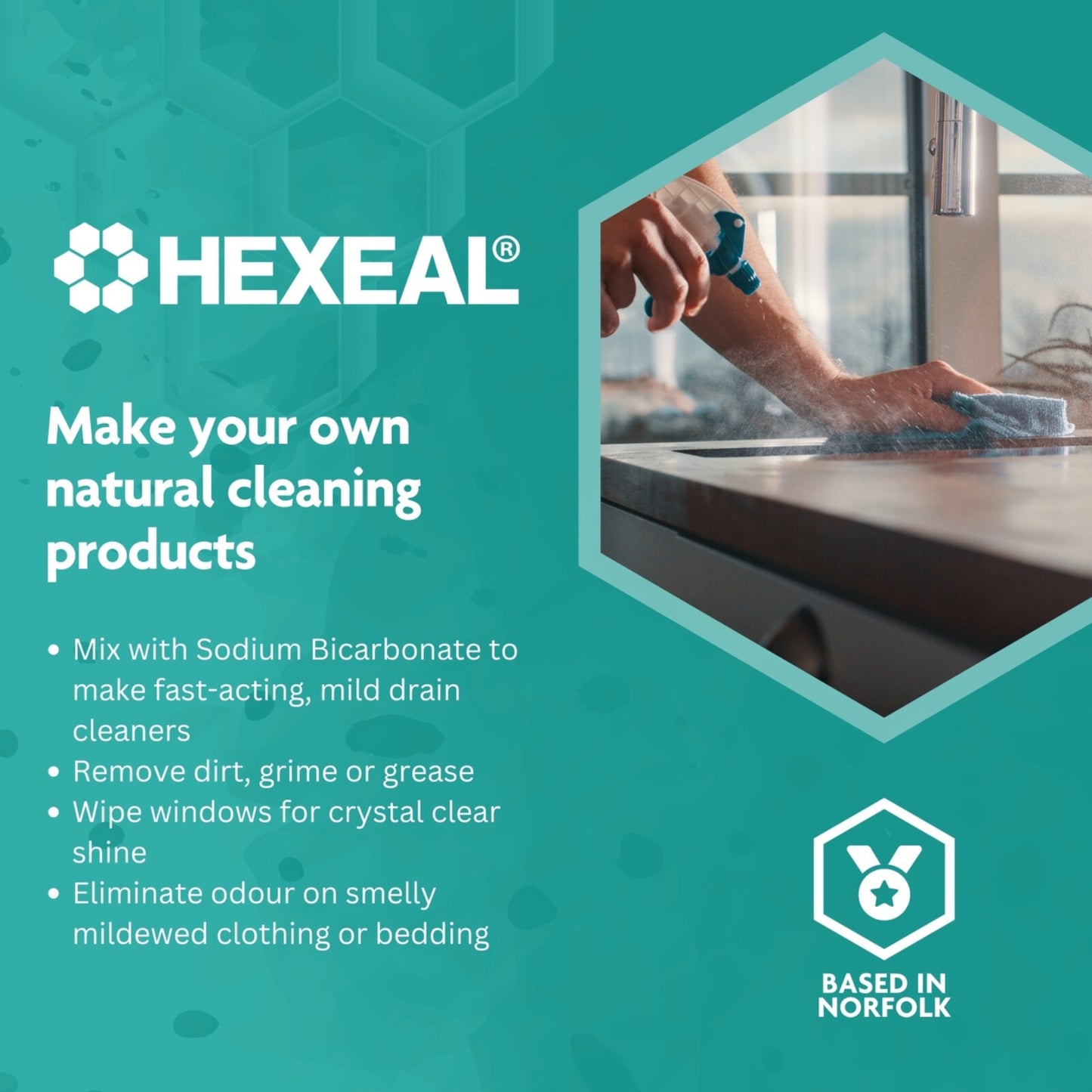 Hexeal White Vinegar 2 X 5L - Food Grade - Cooking, Cleaning, Pickling & Baking