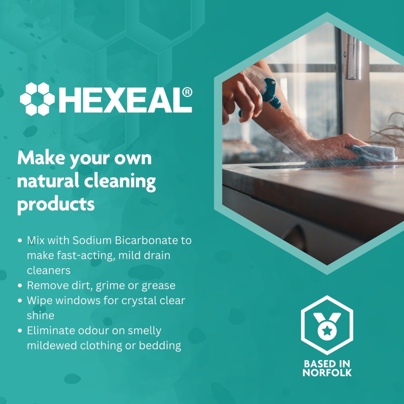 Hexeal White Vinegar 2 X 5L - Food Grade - Cooking, Cleaning, Pickling & Baking