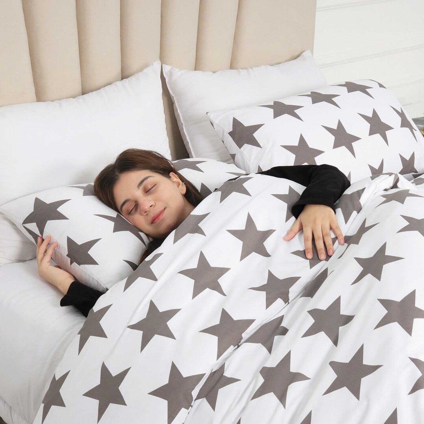 Luxury Reversible Duvet Cover Quilt Cover Bedding Set Single Double King Size