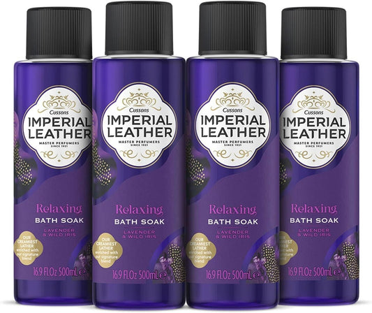 Cussons Imperial Leather Moisturising Relaxing Bubble Bath Soak 4 X 500Ml