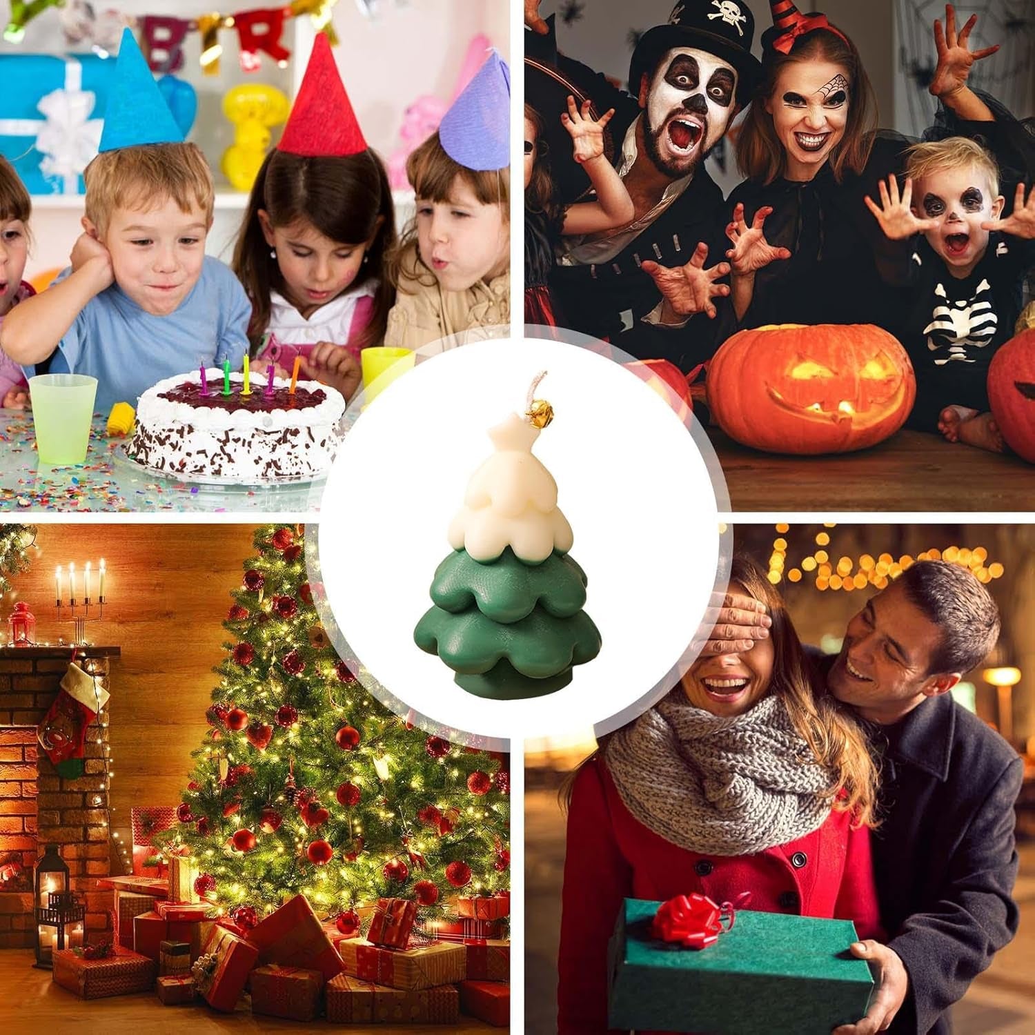 Christmas Tree Candles, Christmas Scented Candles, Aromatherapy Candles for the Table, Aromatherapy Candle, Scented Candle, Smokeless, Plant Fragrance for Living Room