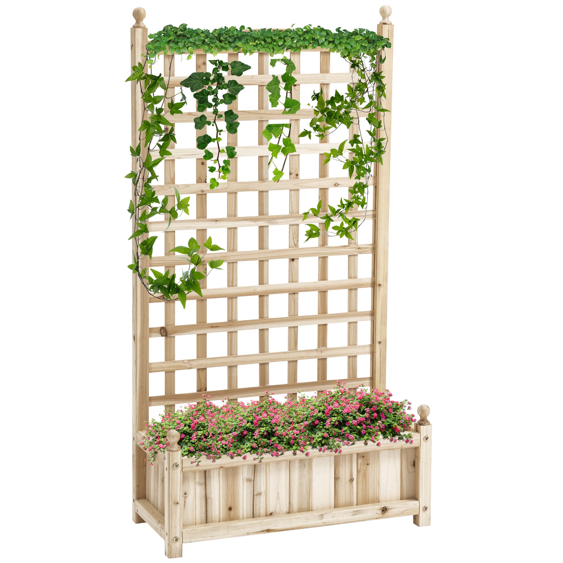 Garden Planters with Trellis for Climbing Vines Indoor Outdoor
