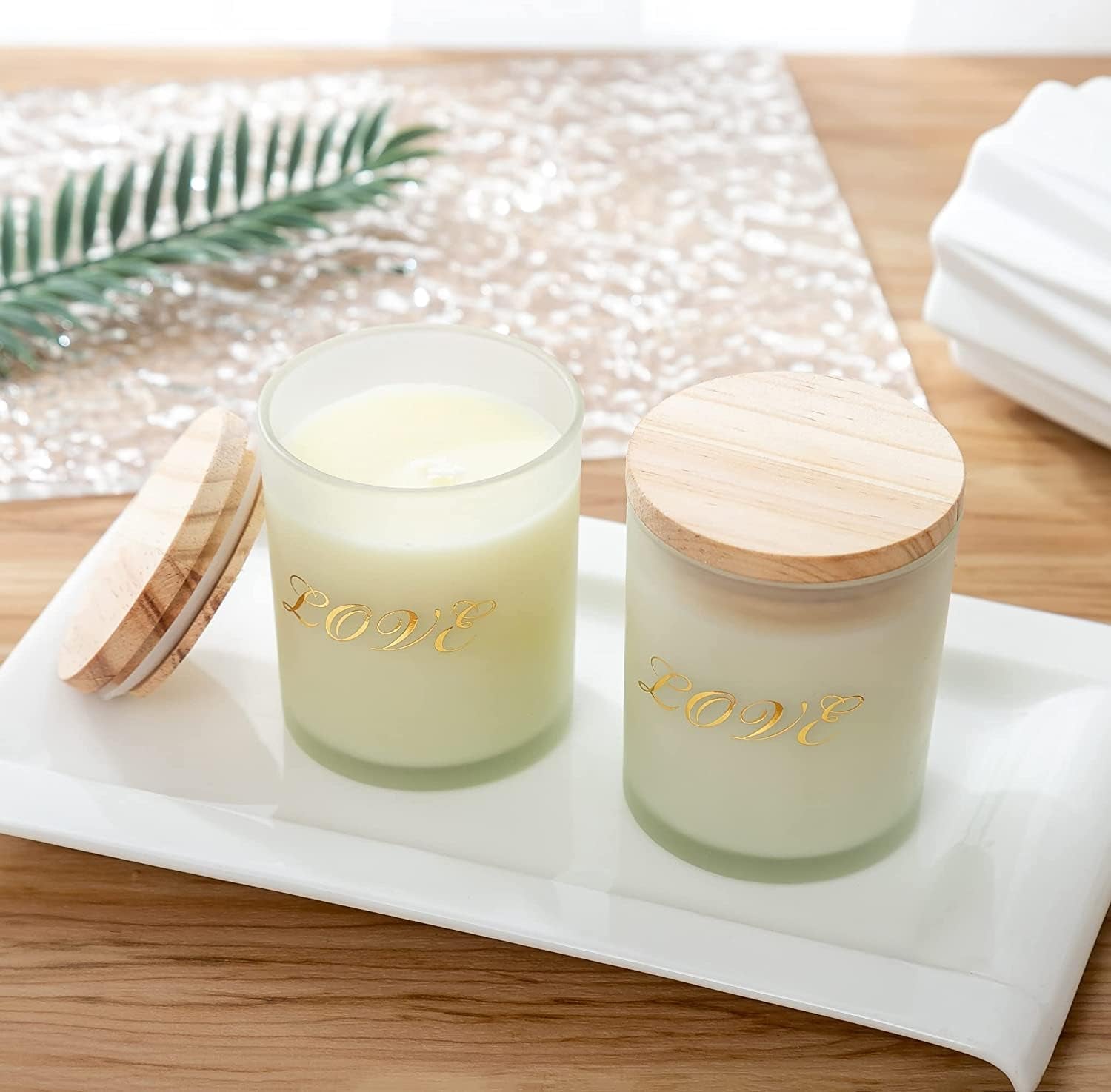Candles,Vanilla+Gardenia,Scented Jar Candle-Aromatherapy Scented Candles,Long Lasting Soy Wax Candle,Candles for Home Scented,Essential Oils Candles,Body Relax&Stress Relief Candles