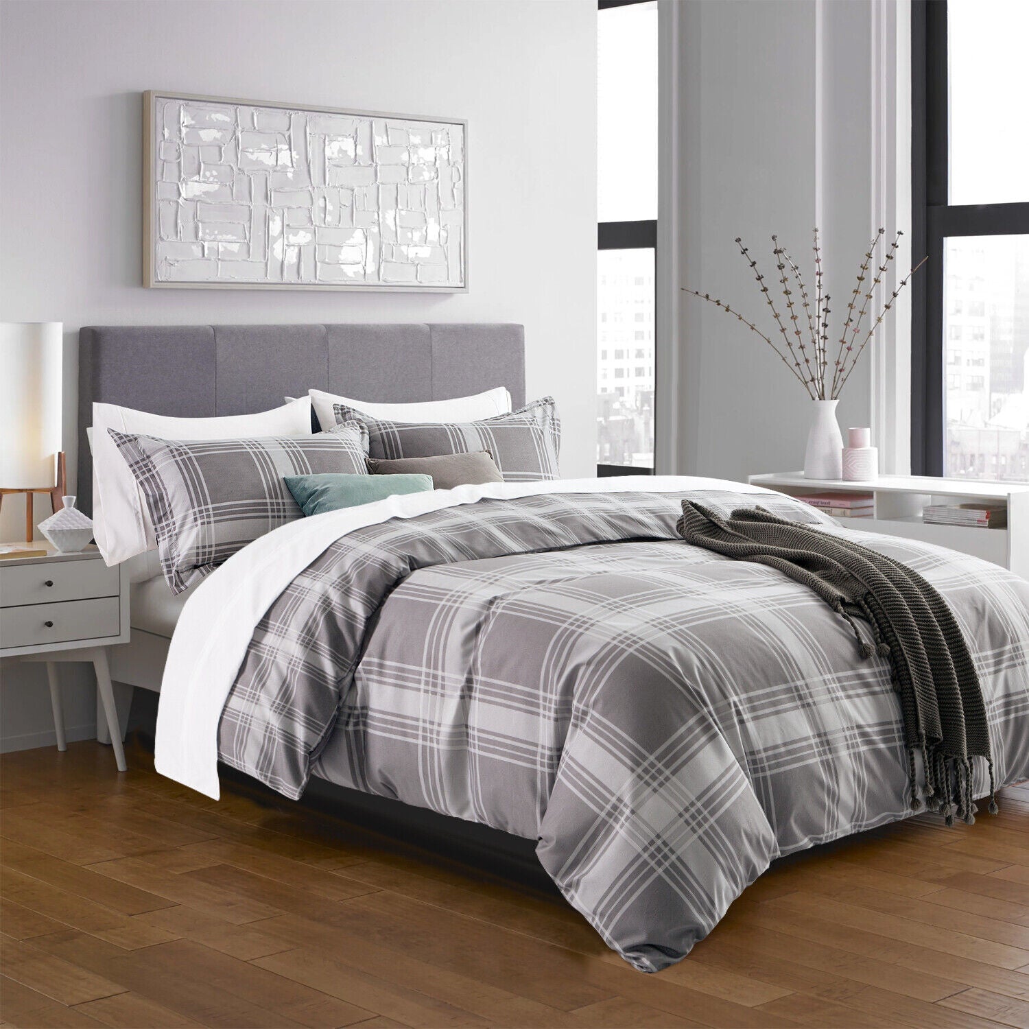 Luxury Reversible Duvet Cover Quilt Cover Bedding Set Single Double King Size