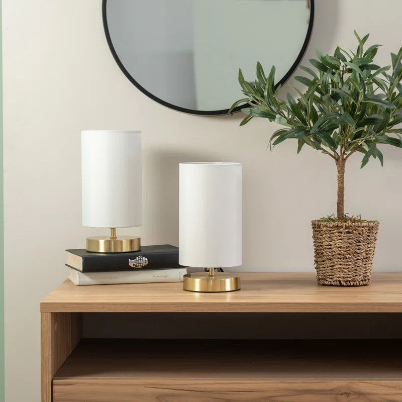 Romica Pair of Touch Table Lamps with Fabric Shades