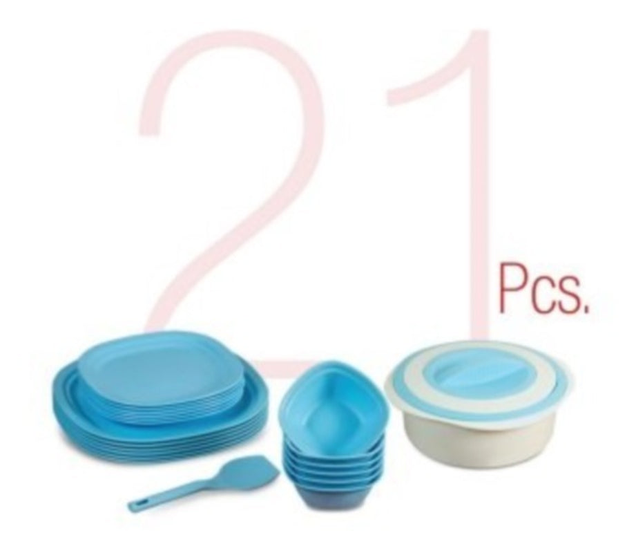 21Pc Outdoor Dinner Set - Indoor/Outdoor