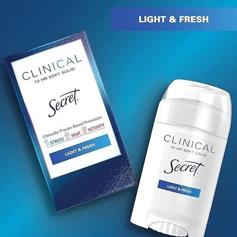 Secret Clinical Strength Antiperspirant & Deodorant Soft Solid | Light & Fresh