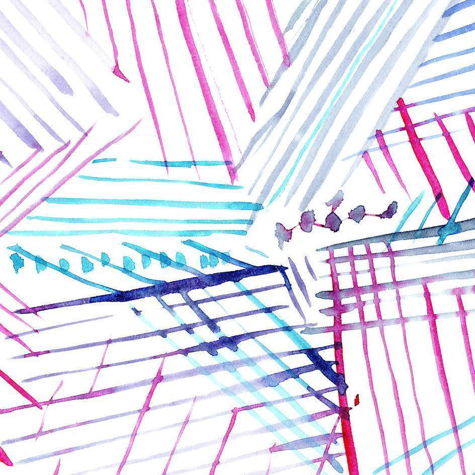 Watercolor Geometry Cushion/Pillow