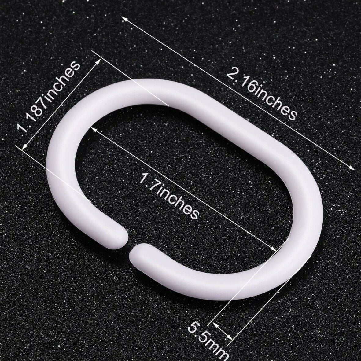 Waterproof Polyester Fabric Bathroom Shower Curtain with Ring Hooks 180 X 180 Cm