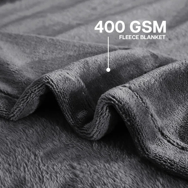 Carsonhill Reversible Mink Faux Fur Plush Fleece Throw/ Blanket