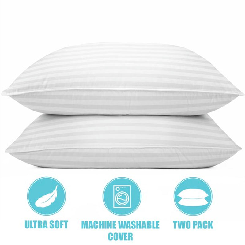 Pack of 4 Zipped WATERPROOF QUILTED Pillow Protectors Hypoallergenic Soft Covers