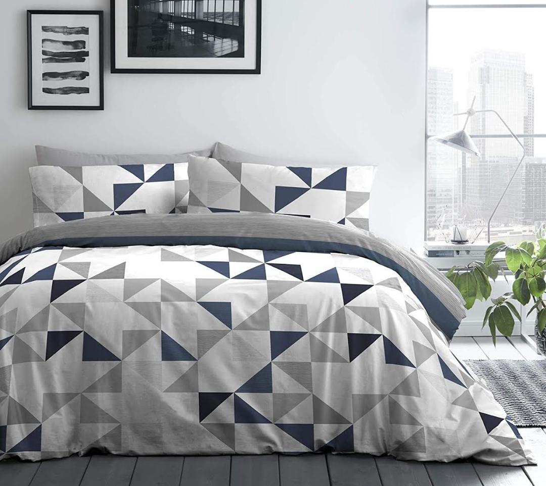 Luxury Reversible Duvet Cover Quilt Cover Bedding Set Single Double King Size