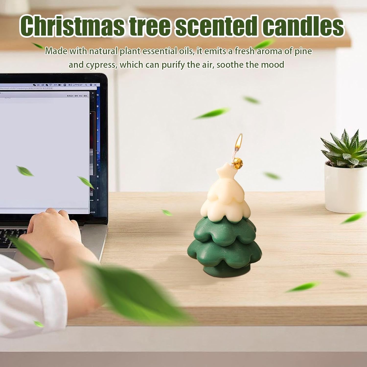 Christmas Tree Candles, Christmas Scented Candles, Aromatherapy Candles for the Table, Aromatherapy Candle, Scented Candle, Smokeless, Plant Fragrance for Living Room