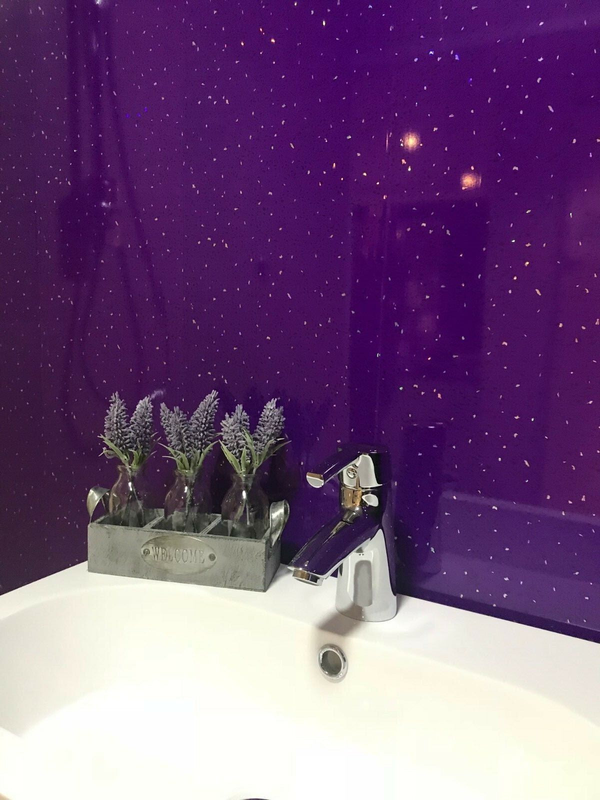 10 White Black Grey Sparkle & Marble Shower Wall Panels PVC Bathroom Cladding