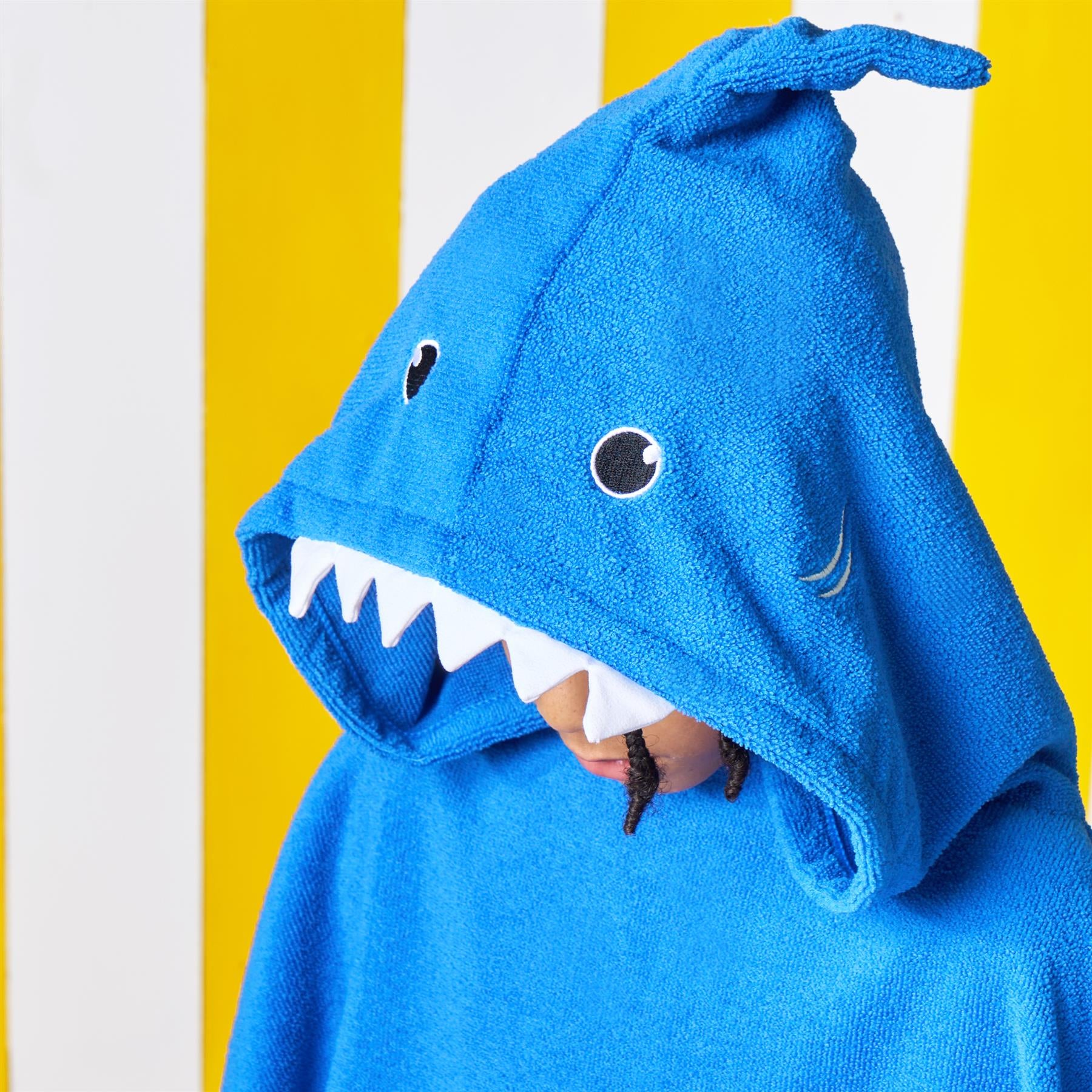 Kids Poncho Beach Towel Hooded Quick Dry Microfibre Holiday Swimming Absorbent