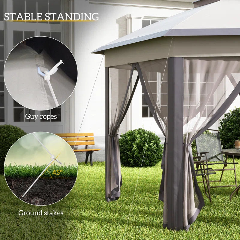 Milanna 3M X 4M Metal Patio Gazebo
