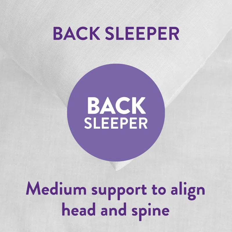 anti Allergy Medium Support Machine Washable Back Sleeper Pillow